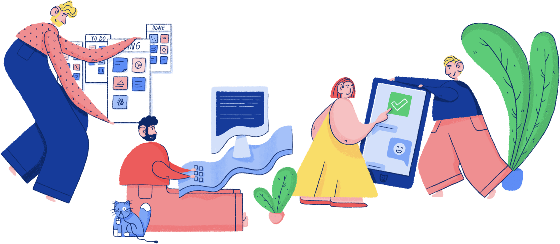 Freelance webdevelopers die samenwerken met klanten